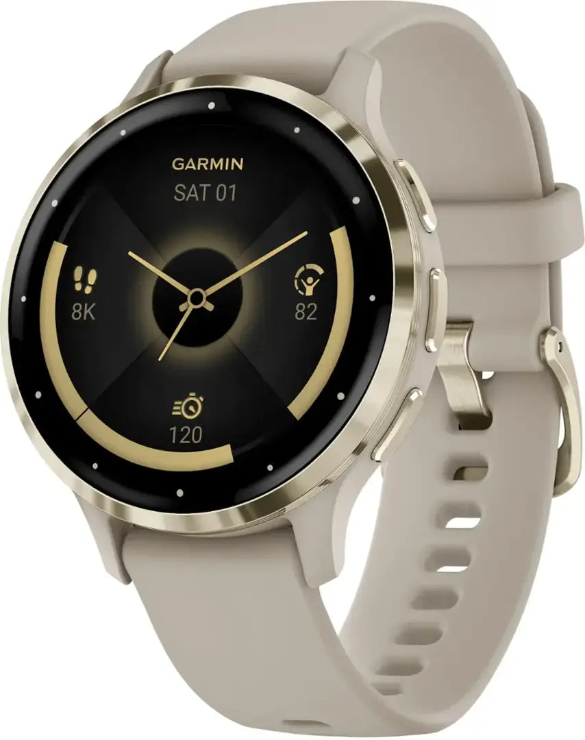 Venu 3S GPS Smartwatch 41 mm Fiber-reinforced polymer - Stainless Steel and French Gray