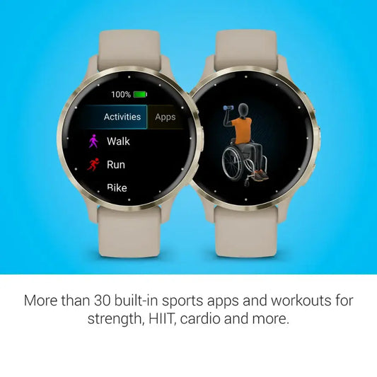 Venu 3S GPS Smartwatch 41 mm Fiber-reinforced polymer - Stainless Steel and French Gray